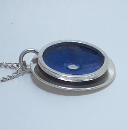 Blue Enamel Pendant