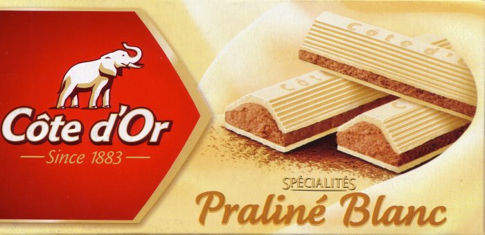 Côte d'Or Praliné Blanc 200 gr. (0.44 lbs)