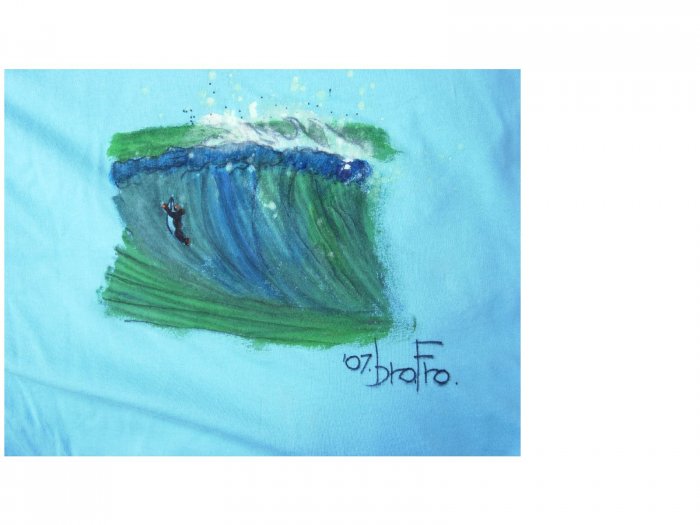 Original T-shirt painting directly on to bright colorful T-shirts.