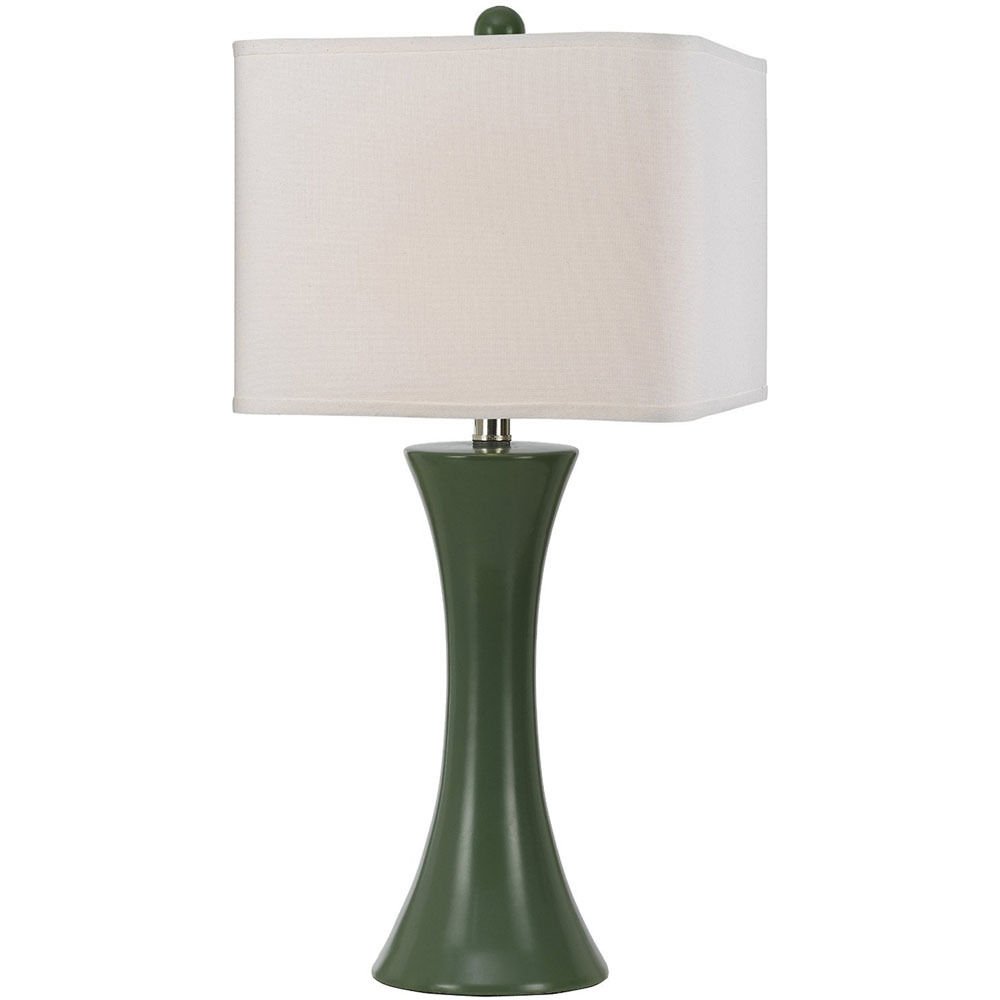 AF Lighting Green Madison Ceramic Table Lamp 60W Standard Bulb 26"H X 12"W