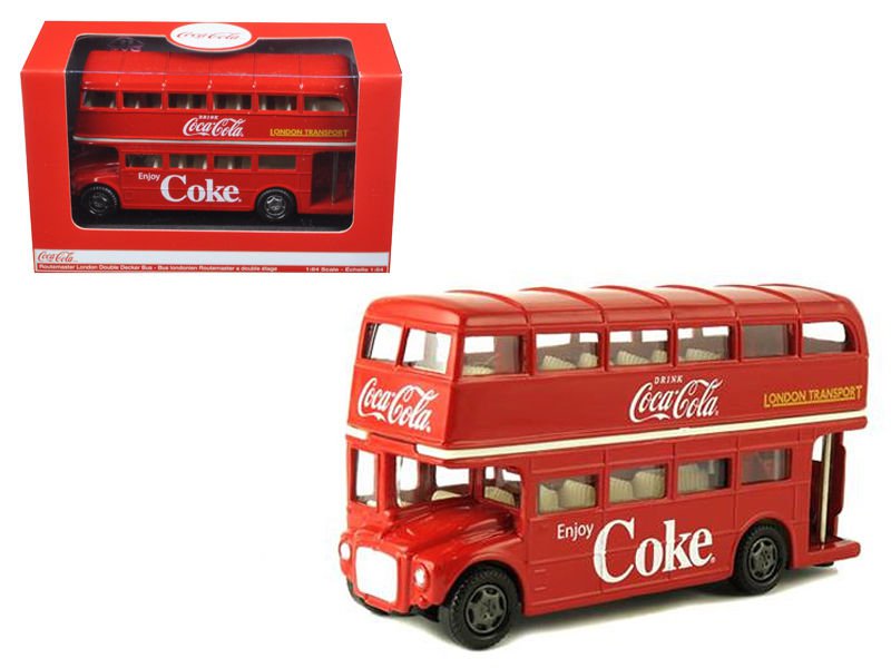 1960 Routemaster London Double Decker Bus Coca-Cola 1/64 Diecast Model