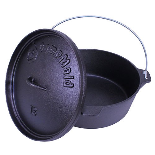 Campmaid 12" Dutch Oven 6-7 Quart Pre-seasoned