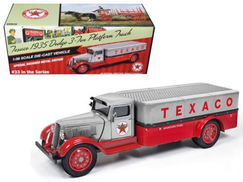 1935 Dodge 3-Ton Platform Truck "Texaco" Series #33 Special Edition Brushed