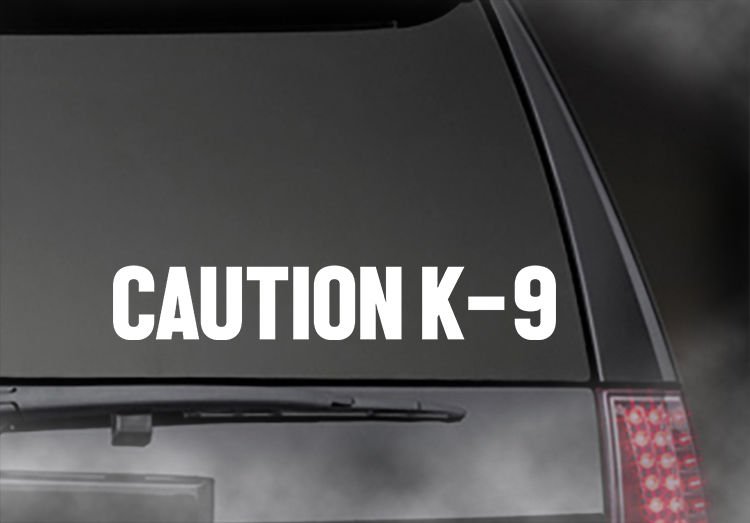 Caution K-9 (Set of 2) decal Car/Truck/Window sticker 11"
