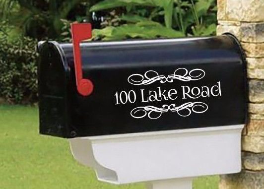 Personalized SET OF 2 vinyl mailbox decals! 4.5" X 10" MAIL-00005