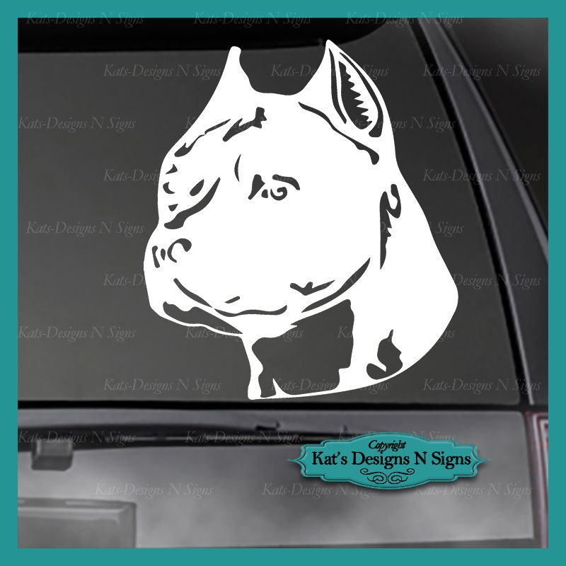 PIT BULL Decal - Car/Truck/Window Dog Sticker! 6" X 5.25" Choice of Colors