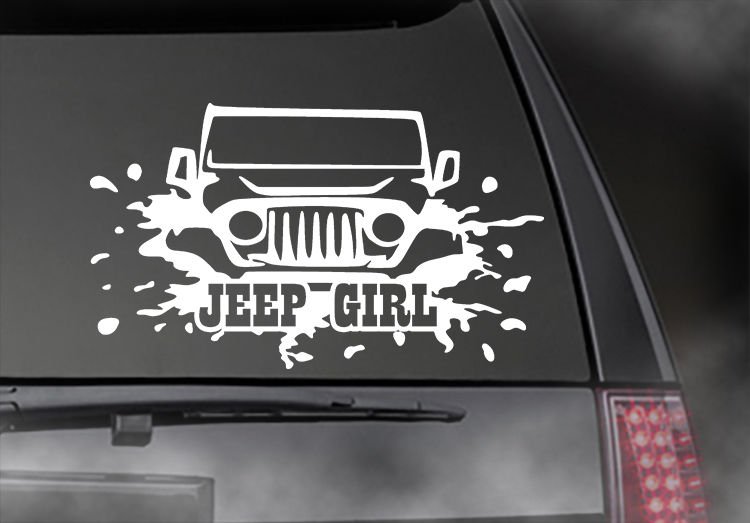 JEEP GIRL Decal, CAR,TRUCK/ Window sticker! 4.75" x 8" JEE-00005