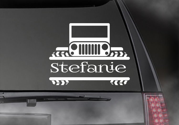 JEEP PERSONALIZED Decal, CAR,TRUCK/ Window sticker! 4.5" x 6" JEE-00006