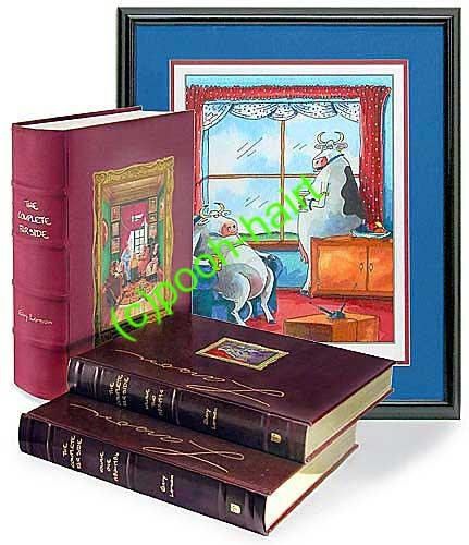 Far Side Complete Signed Limited Edition, Gary Larson Leather bound w/Print 9780740743610 0740743619