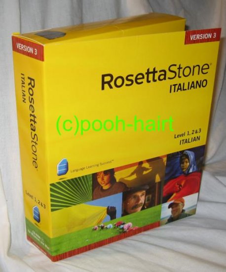 Rosetta Stone Italian, Level 1, 2 & 3 Italiano, V3 *FREE SHIPPING*