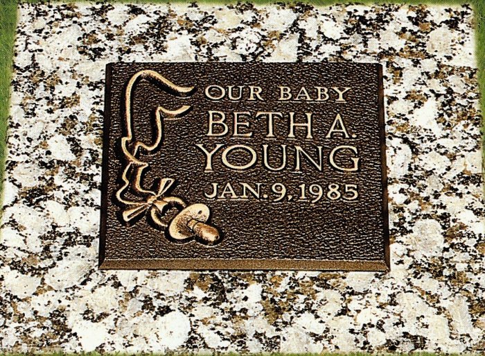 6 X 6 BABY BRONZE ON GRANITE