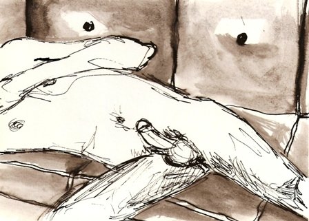 Couch - Original Pen & Ink Drawing
