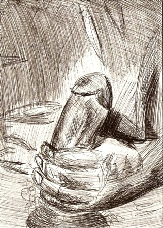 Hand - Original Pen & Ink Drawing