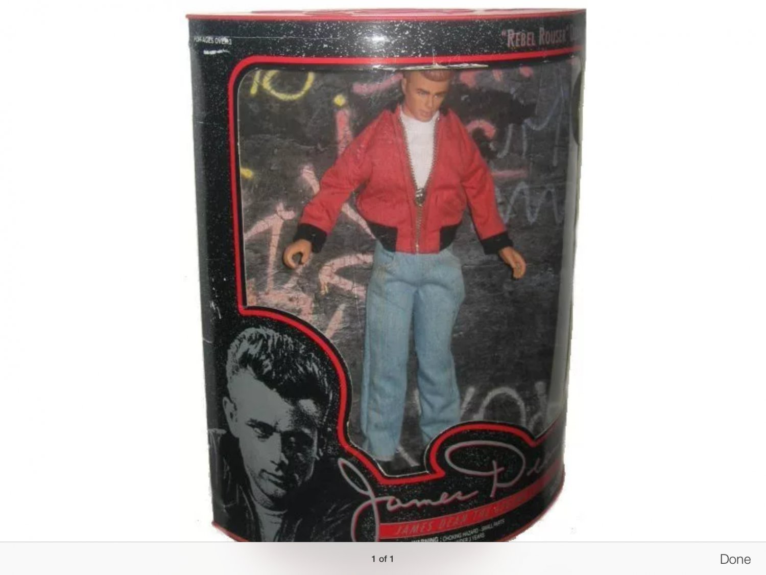 1994. James Dean rebel rouser 12" doll.