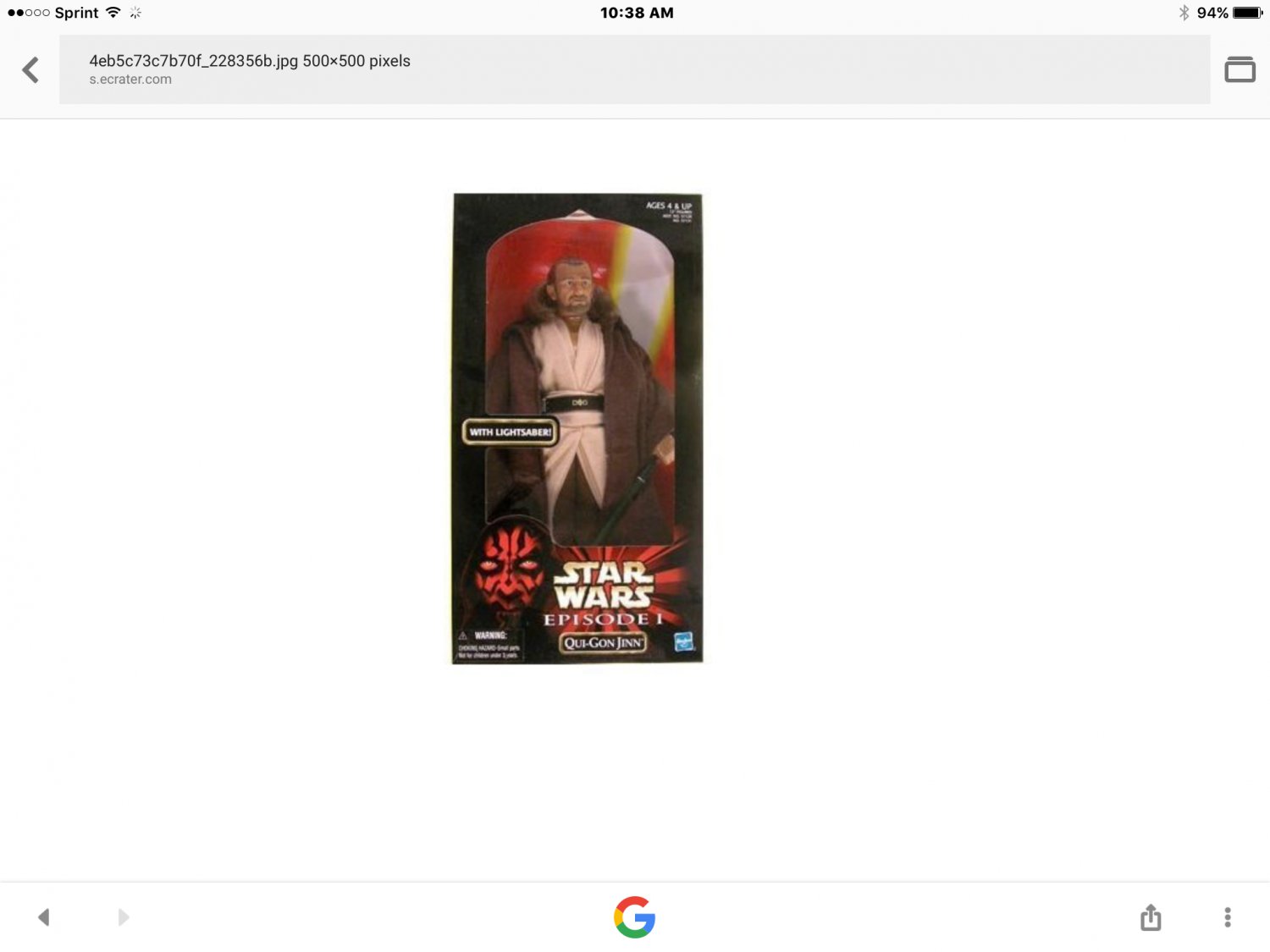 Rare star wars 12" qui-don jinn