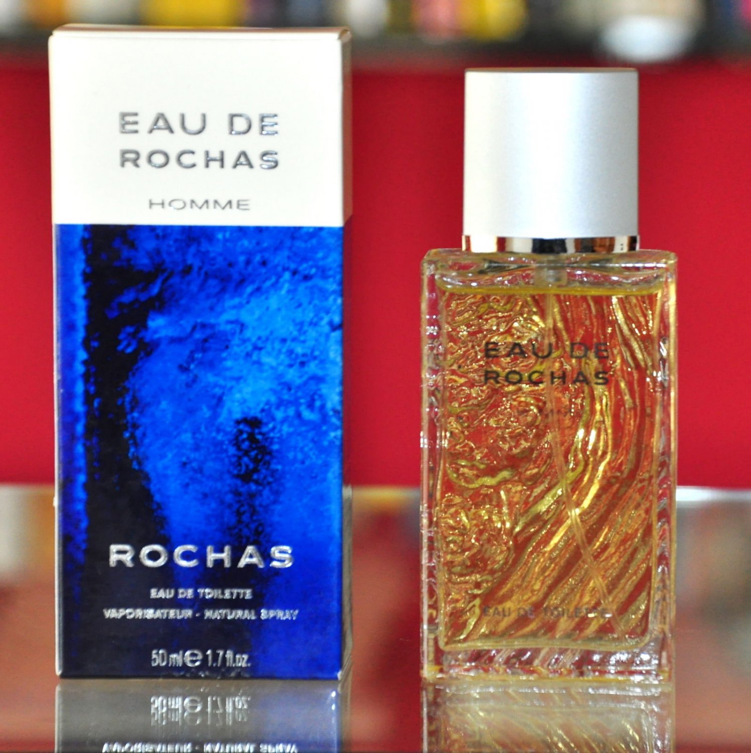 Rochas eau de Rochas Homme Eau De Toilette Edt 50ML 1.7 Fl. Oz. Man First Version Rare 1993