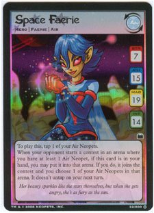 Space Faerie Holofoil Rare 15/100 Neopet Card