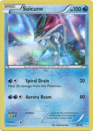 Suicune 30/30 Holo Pokemon Card