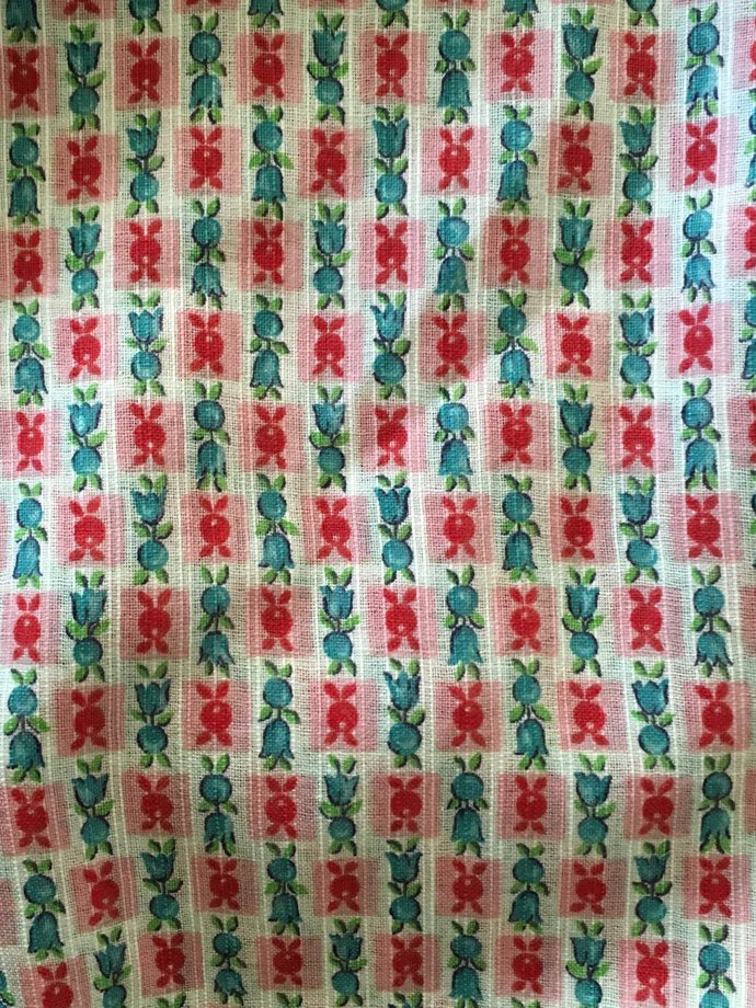 34 1/4" wide 4 yards Semi-sheer Cotton