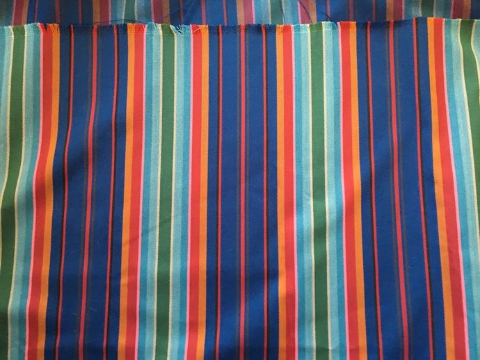 60" wide 1 yard 25" Brightly Striped Cotton