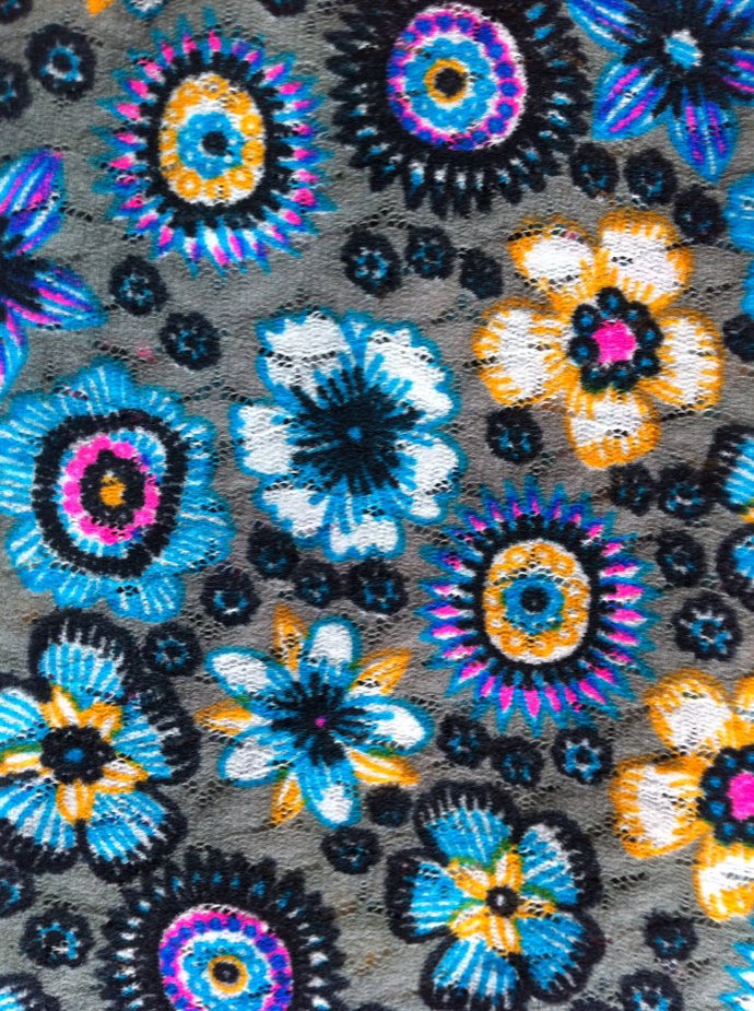 54" wide 2 yards Floral Knit