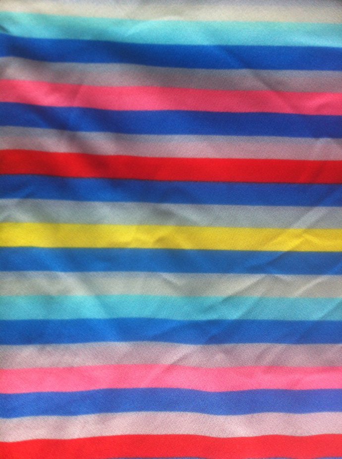 60" wide 2 yards Bright Striped Knit.