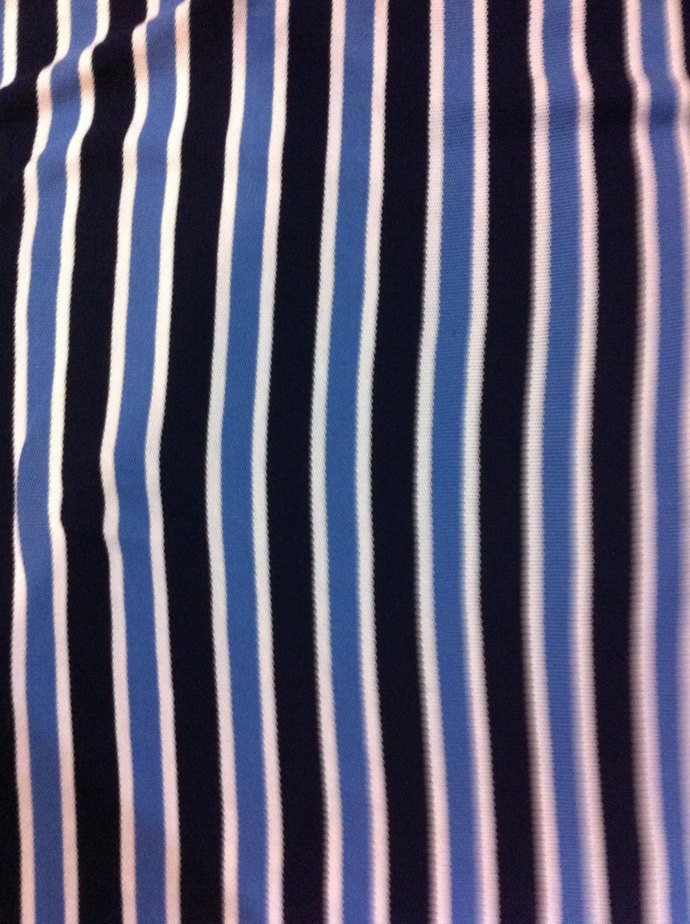 56" wide 32" long Blue Stripe Knit