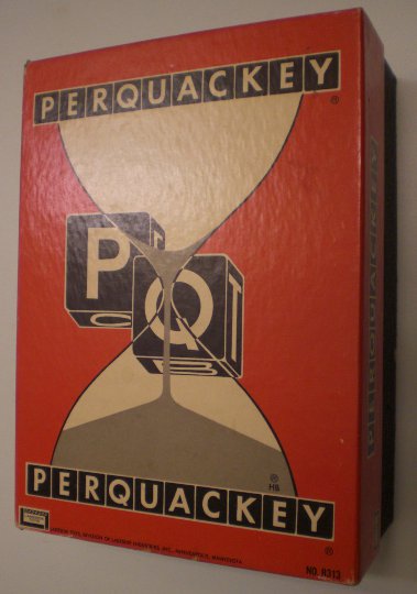 PERQUACKY, The GAME, more fun than Scrabble & 10x Faster! 1956 w/Bakelite Dice