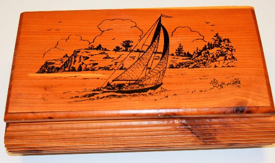 Sailor's Storage, Jewelry, Pockets, Catchall, Cedar Box, Custom Made in LN Cond
