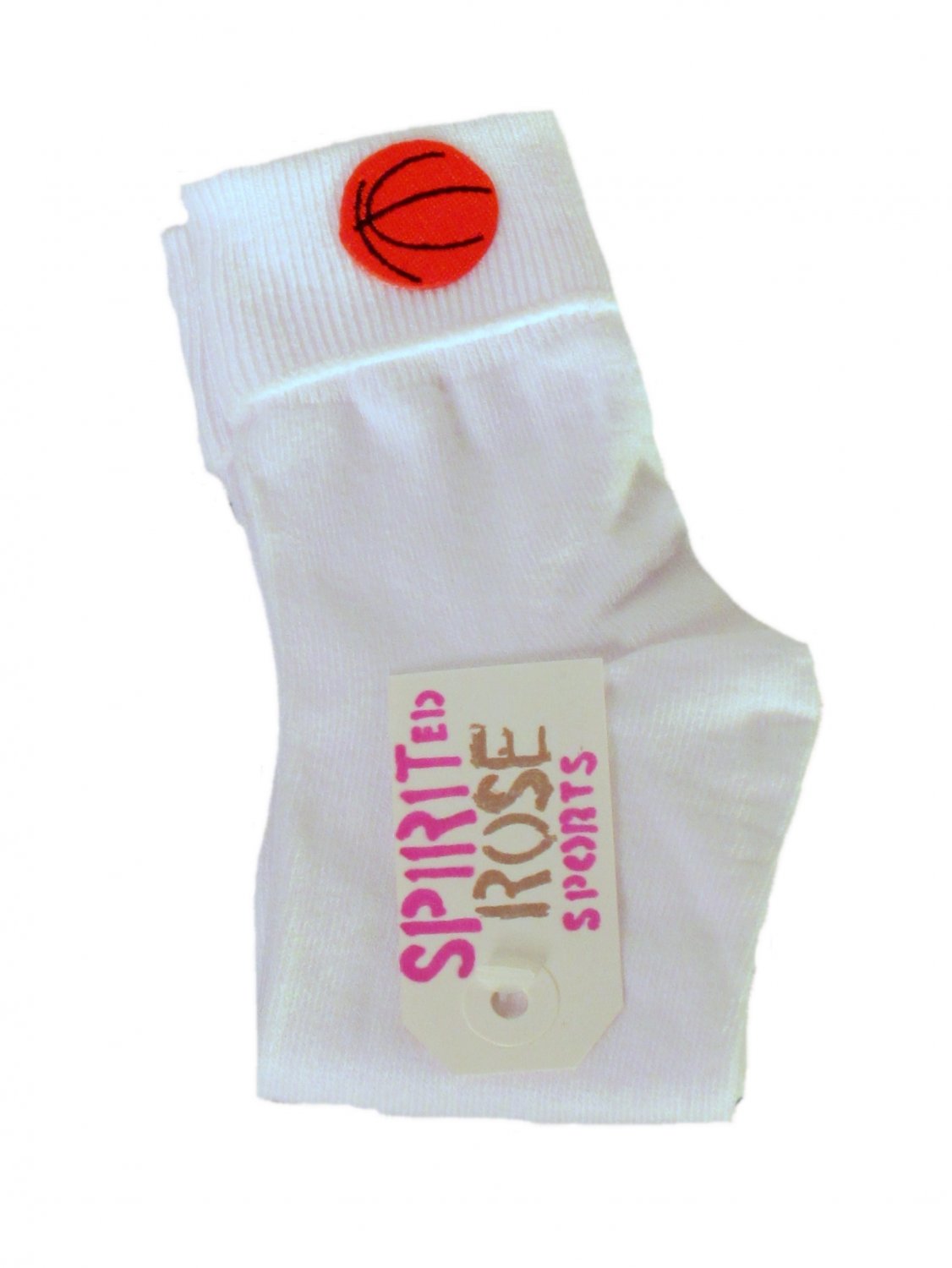 Handmade Kid Girls Basketball Sport White Bobby Socks Large