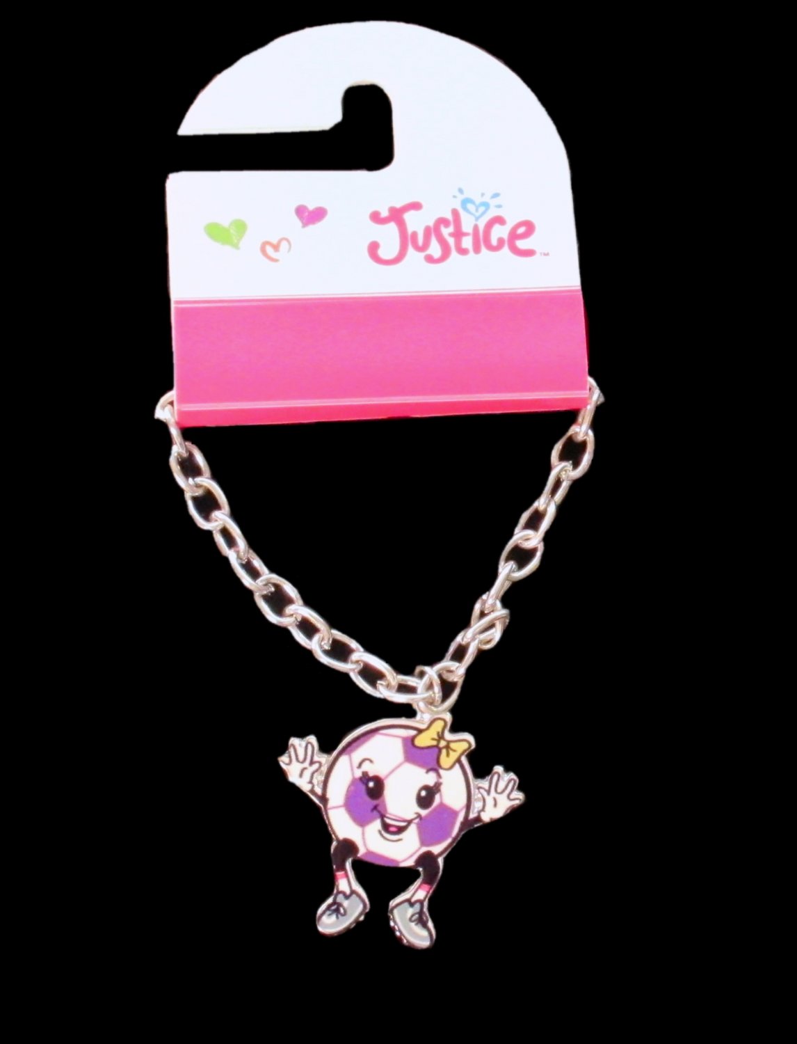 Justice Girls Soccer Ball Sport Figure Charm Fashion Bracelet