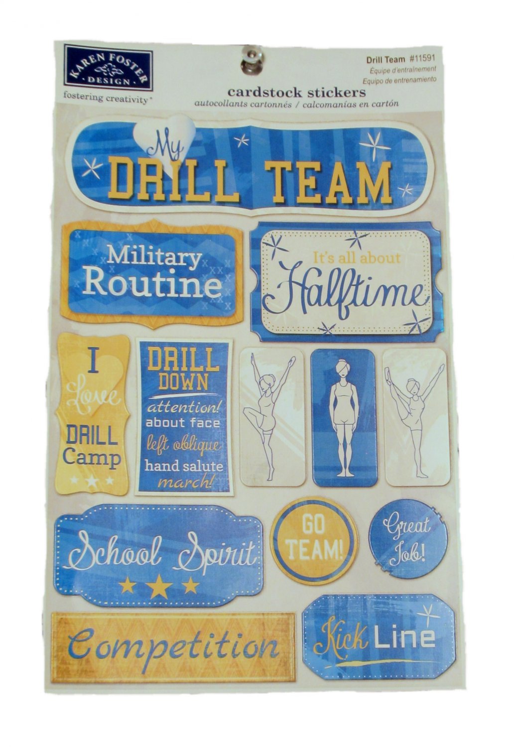 Karen Foster Design Scrapbook Cardstock Stickers Drill Team #11591