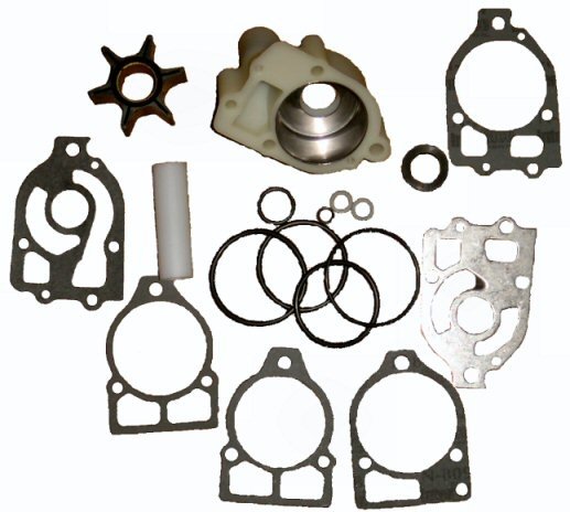 Water Pump Kit with Housing for Mercruiser I, R, MR, Alpha 1 & Mercury 65HP thru V6 (TM3517)