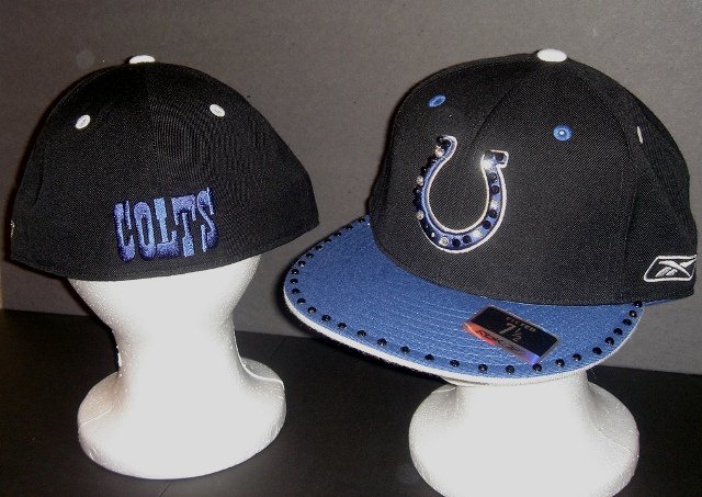 Fitted Blue & Black Colts Hat