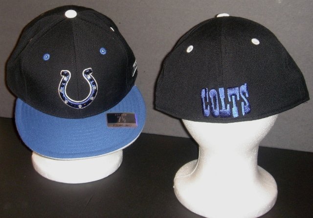 Fitted Blue & Black Colts Hat