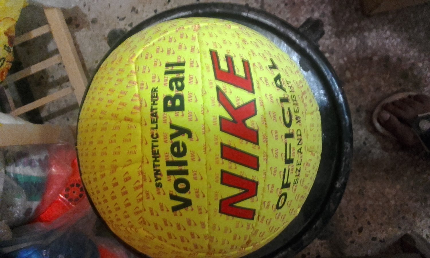 NIKE SYNTHETIC LEATHER BEACH VOLLEY BALL REPLICA OFFICIAL SIZE AND WEIGHT YELLOW COLOURE