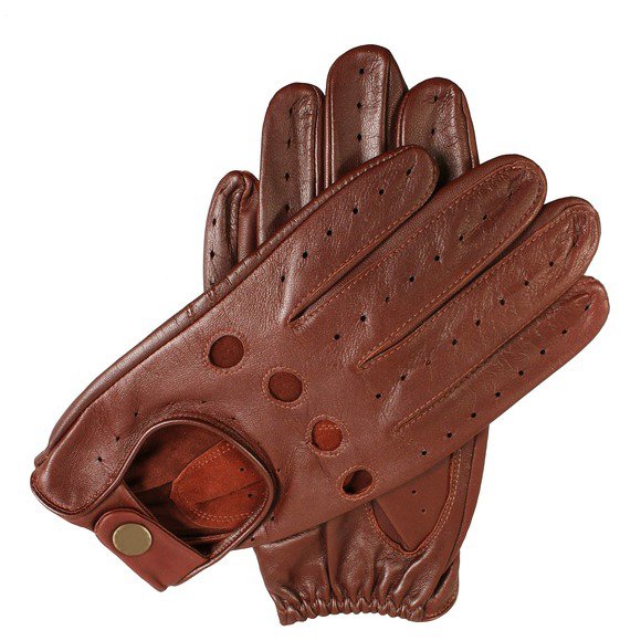 New DC g772 Men's Brown Lamb Skin Leather Fashion Driving Gloves Size s