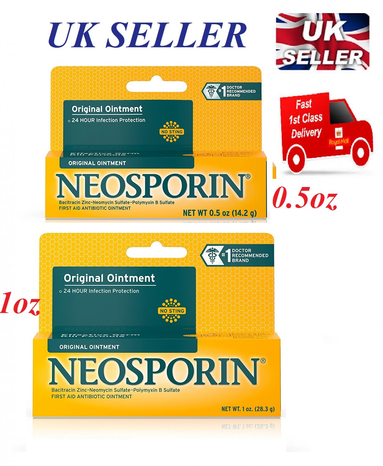 Neosporin Original tripple antibiotic Ointment For 24-hour Infection Protection 1oz *UK SELLER*