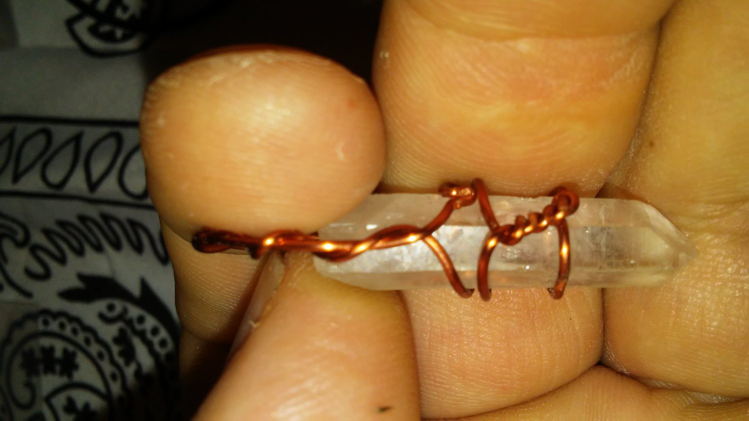Clear quartz pendant