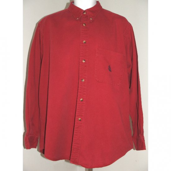 NAUTICA Red Long Sleeve Casual Shirt L