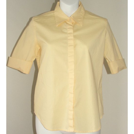 GAP Pale Yellow Cuffed Blouse Small