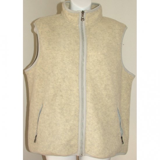 EDDIE BAUER Neutral Fleece Vest L