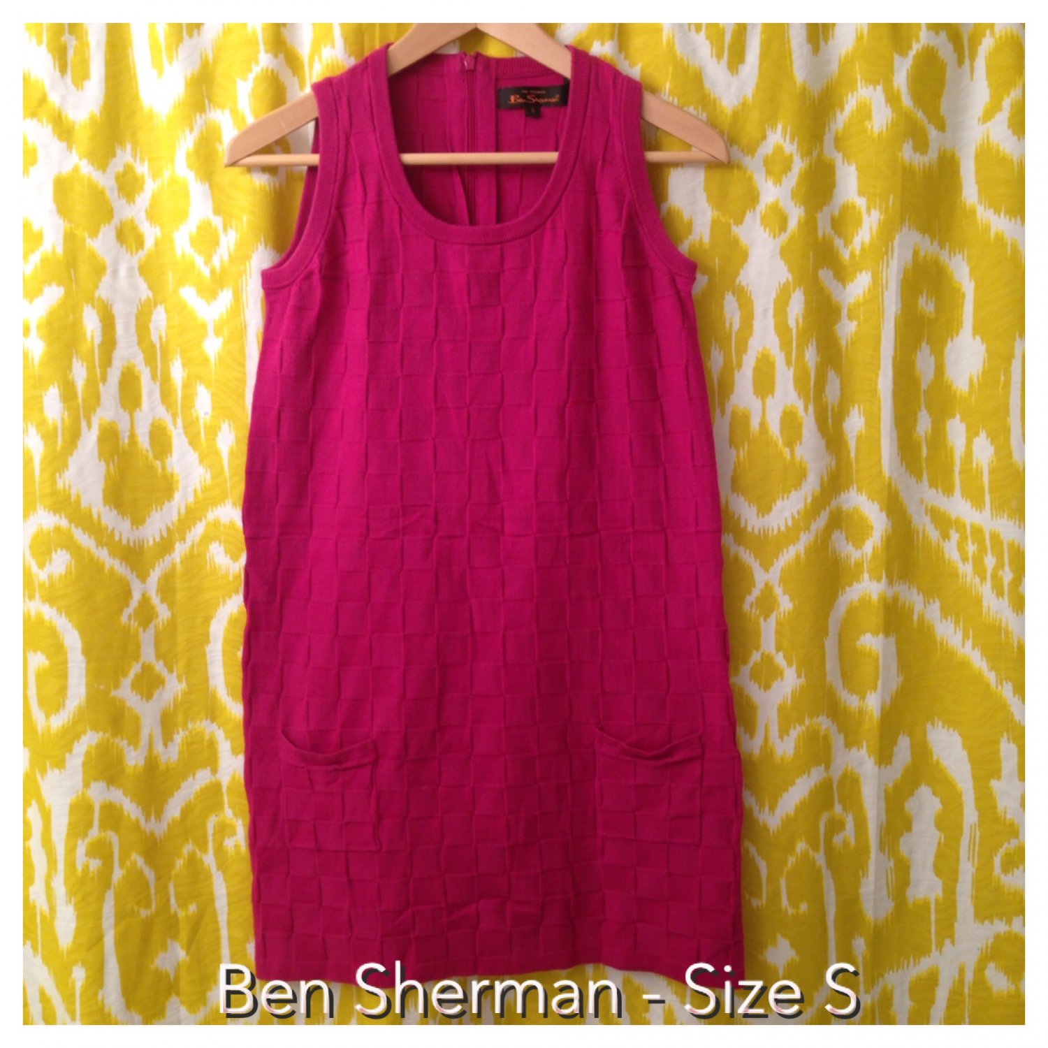 BEN SHERMAN Cotton Fuchsia Sleeveless Dress - Sz S