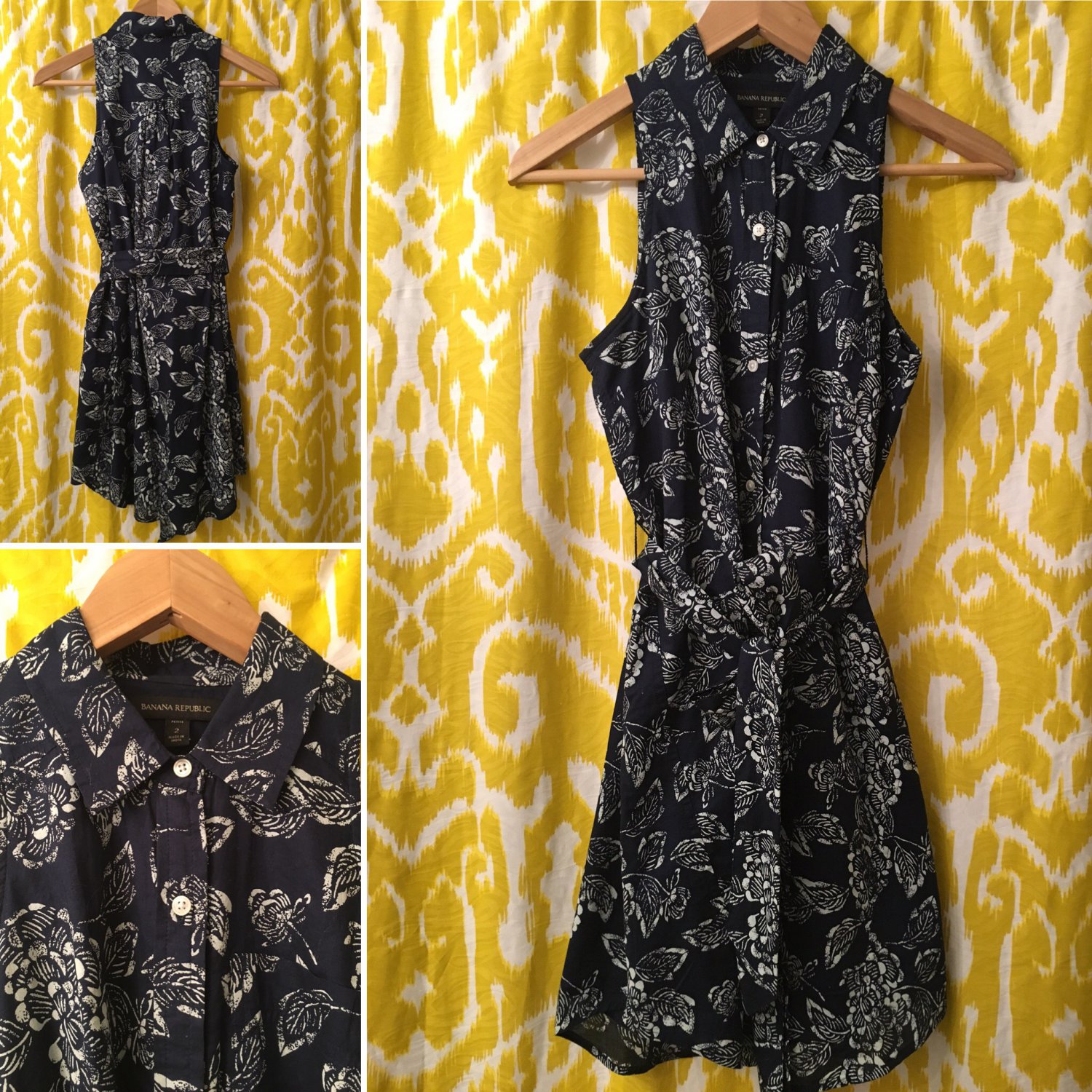 NWOT BANANA REPUBLIC Shirt Dress - Sz 2 Petite