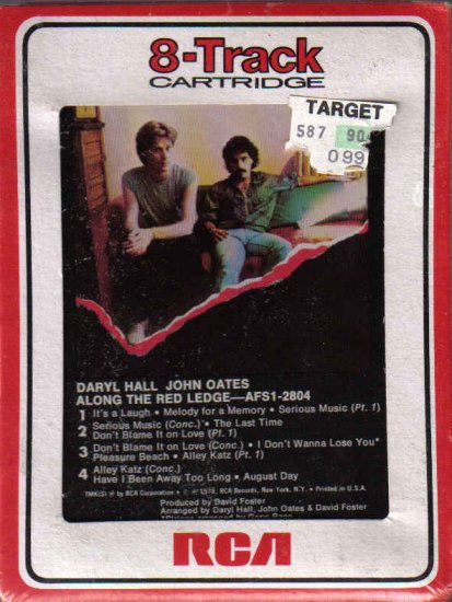 NEW OLD STOCK 8 TRACK TAPE HALL & OATES ALONG THE RED LEDGE