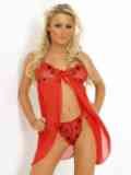 2 PIECE BABYDOLL W/ SATIN BOW & MATCHING THONG