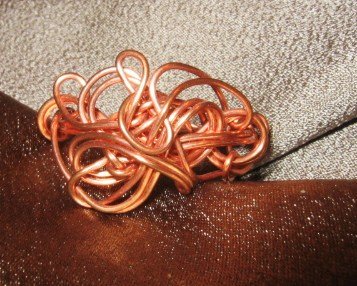 "FLIRT" Copper wire ring, Artisan Handmade Jewelry