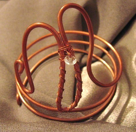 "MAJESTY" Copper wire Bracelet/Armband,Artisan Handcrafted Jewelry
