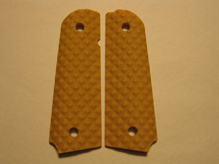 GRIPCRAFTER DESERT GOLD PORKYPINE COLT KIMBER 1911 GRIPS