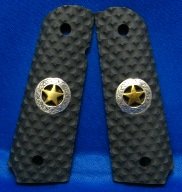 GRIPCRAFTER TEXAS STAR BLACK PORKYPINE Colt Kimber 1911 Grips